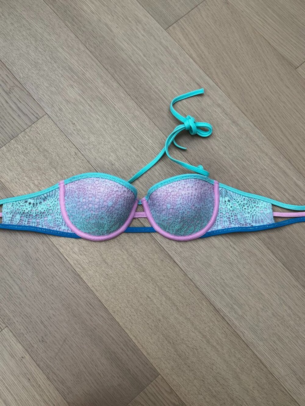 Victoria's Secret The Flirt Bandeau Bikini Top Purple & Teal Ombre 34B